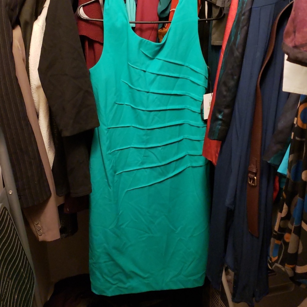 Teal work dress